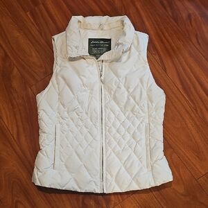 Eddie Bauer Premium Goose Down Quilted Vest Sz S